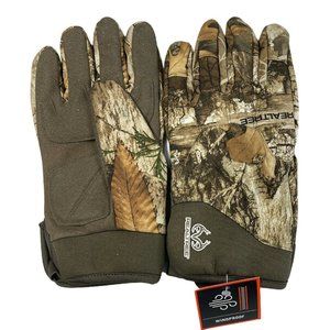 Men’s Realtree Windproof Camouflage Gloves Size Medium Fleece Lined Grip NEW
